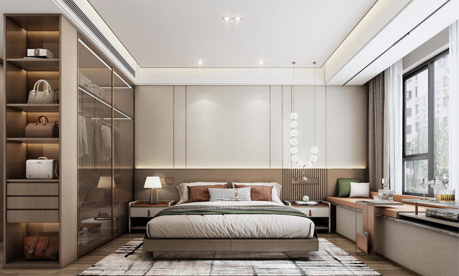 淮北.华松.蘭墅香汐B户型轻奢风样板间装饰工程(图8)