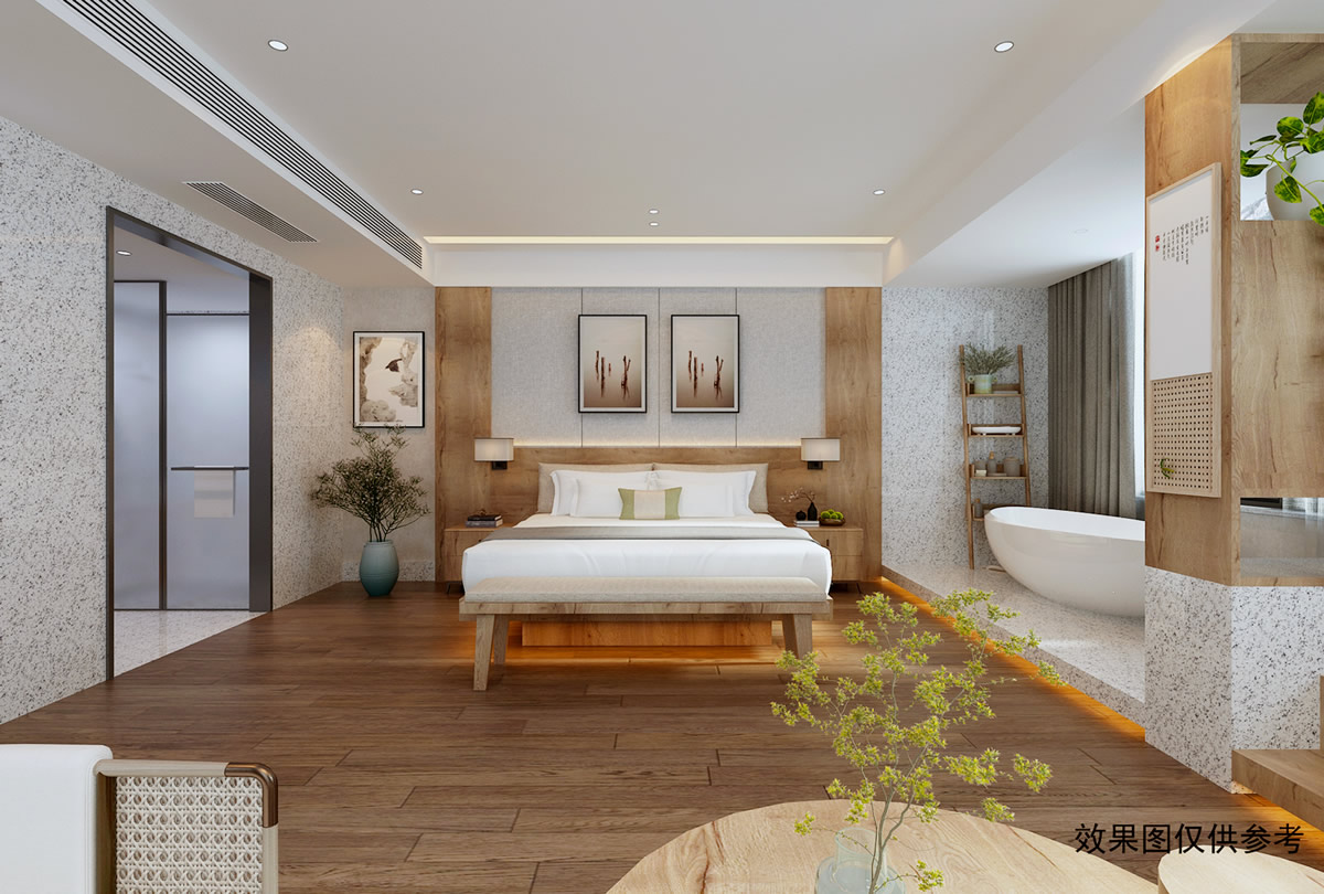 厵村CG02民宿现代套房装修(图4)