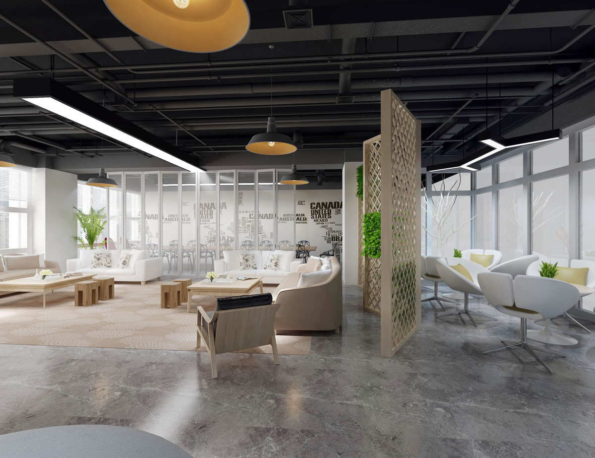 安徽国科2500平工业风办公空间装修项目(图2)