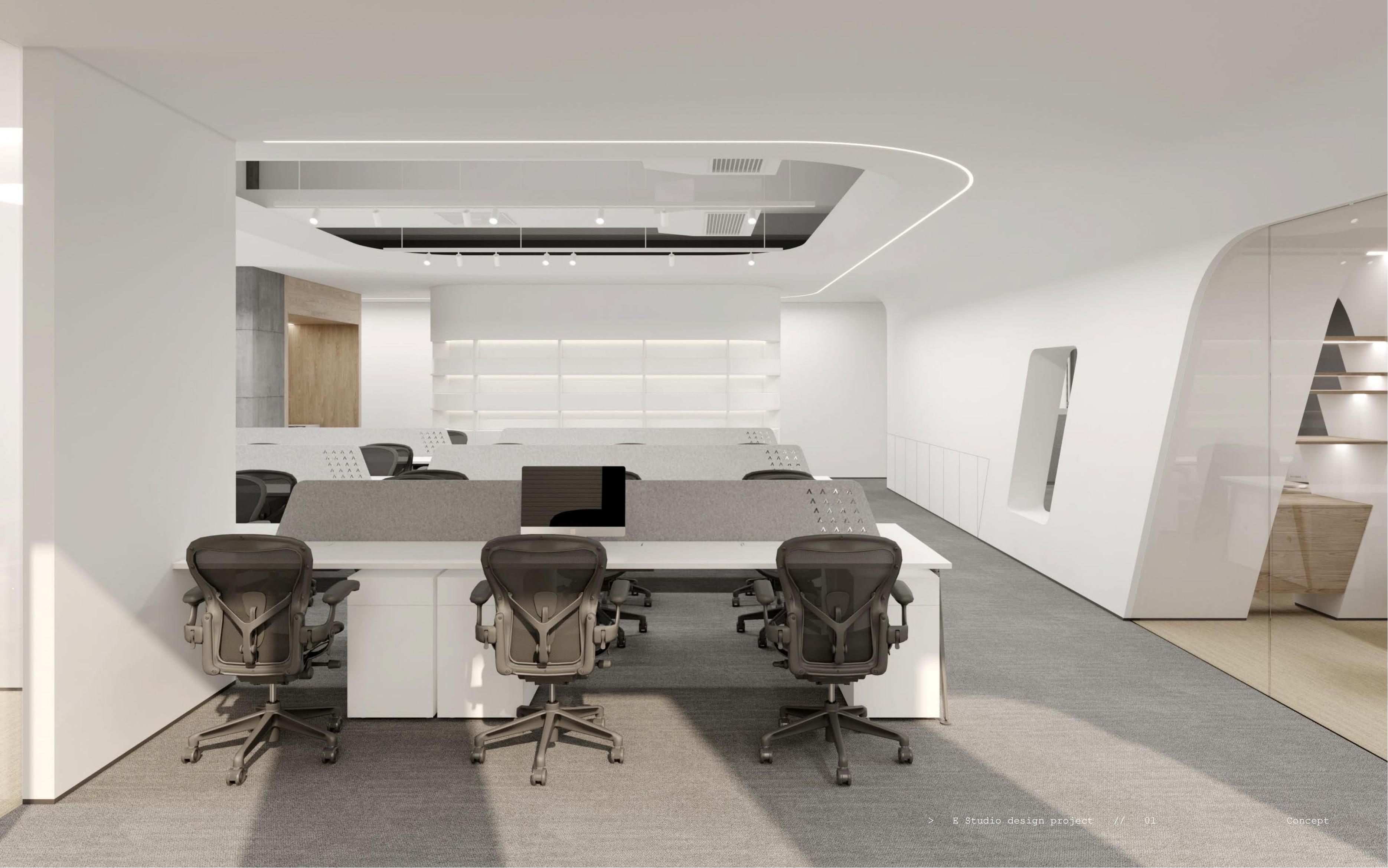 滁州科技总部5000m2极简办公楼装修设计项目(图3)