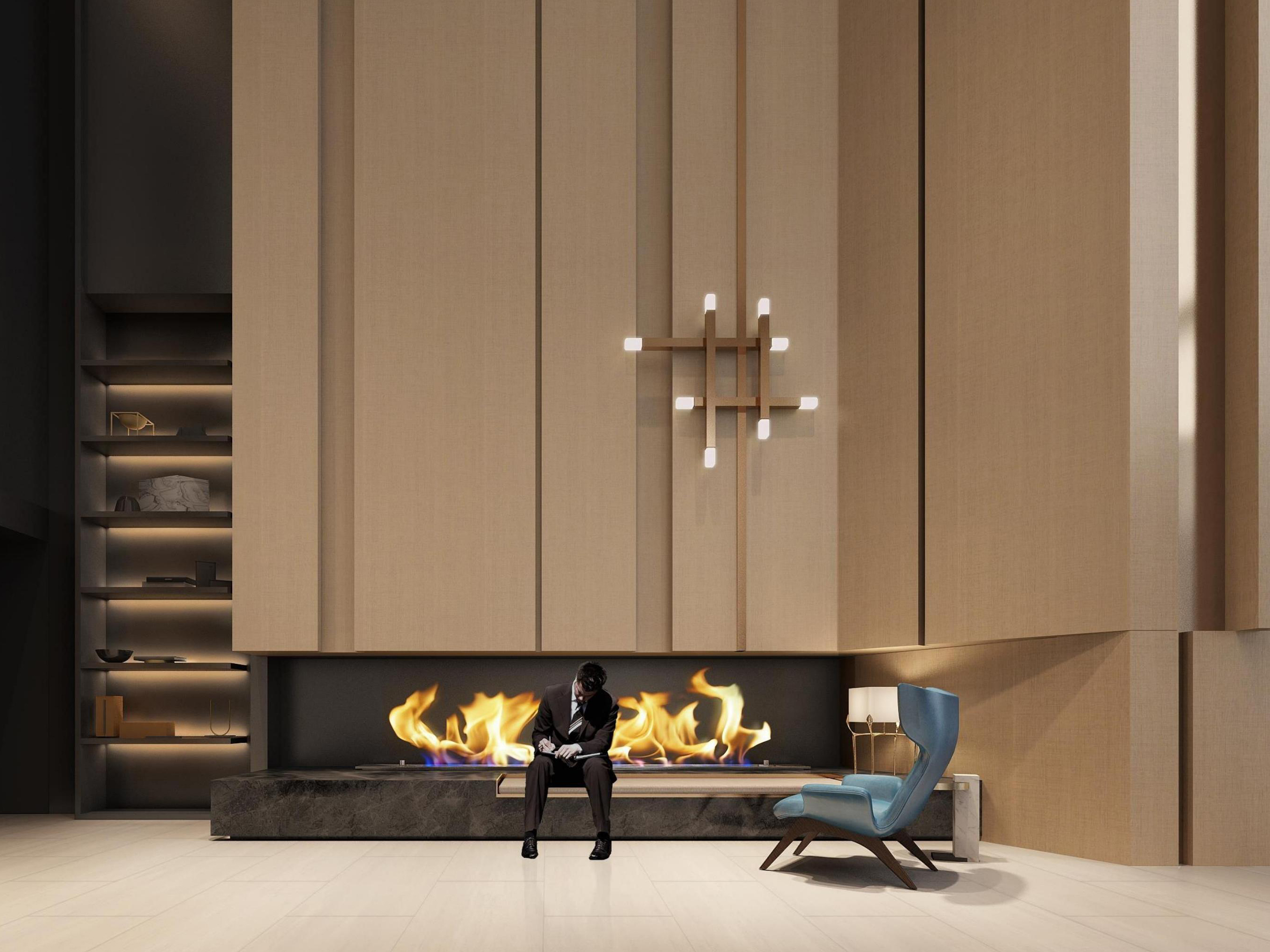 阜阳4000平方现代简约风办公楼装修设计项目(图4)