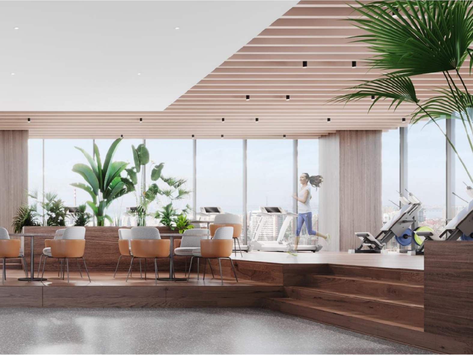 滁州3200平方办公楼内部员工休闲区装修设计案例(图4)