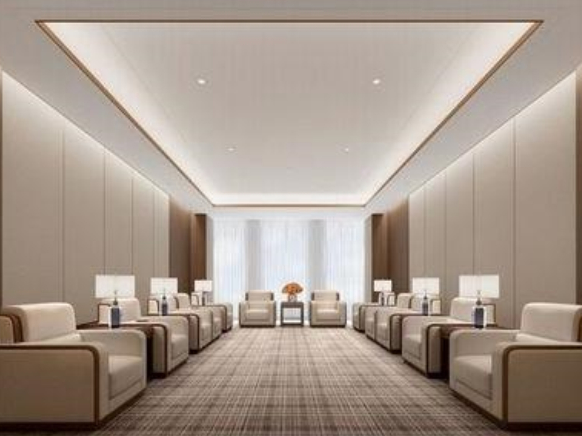 半山装饰带你玩转简约风接待空间(图1)