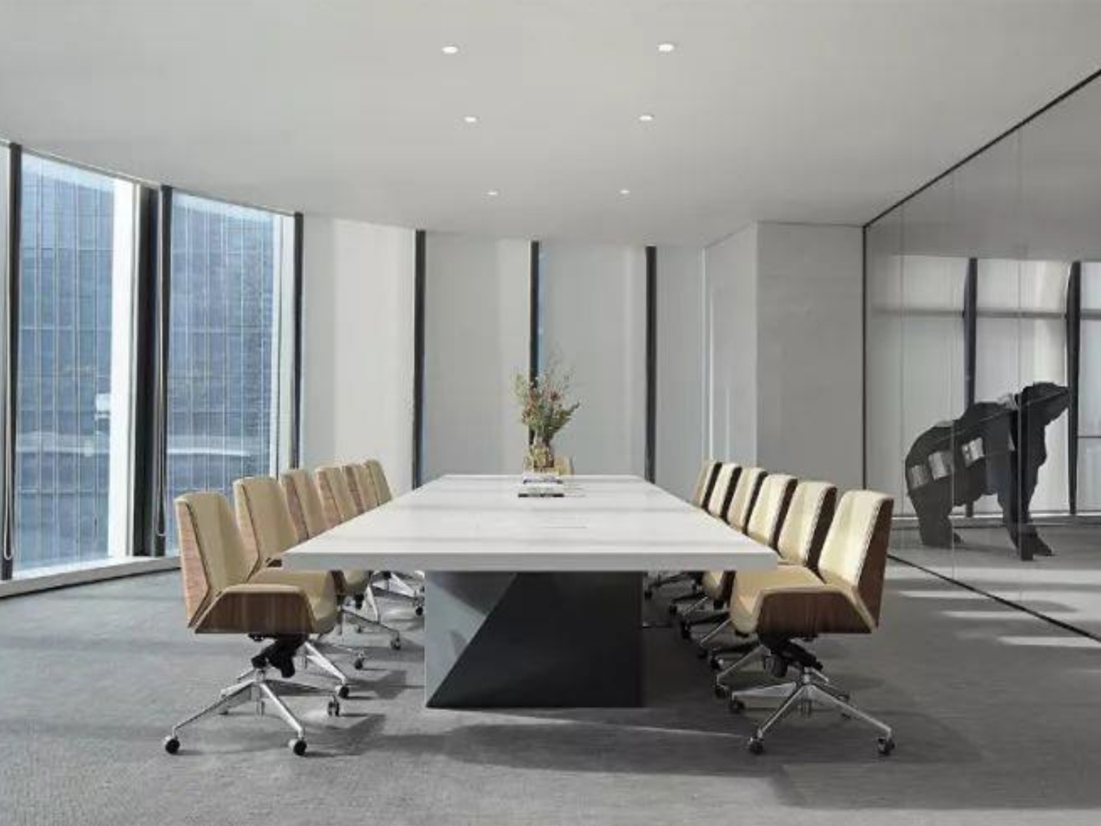 合肥金保大厦沃龙新办公室装修设计案例(图2)