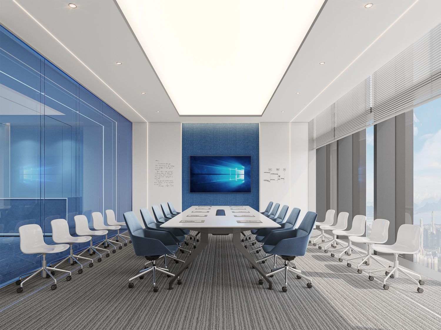 合肥2000平方现代风科技公司办公室装修设计(图2)