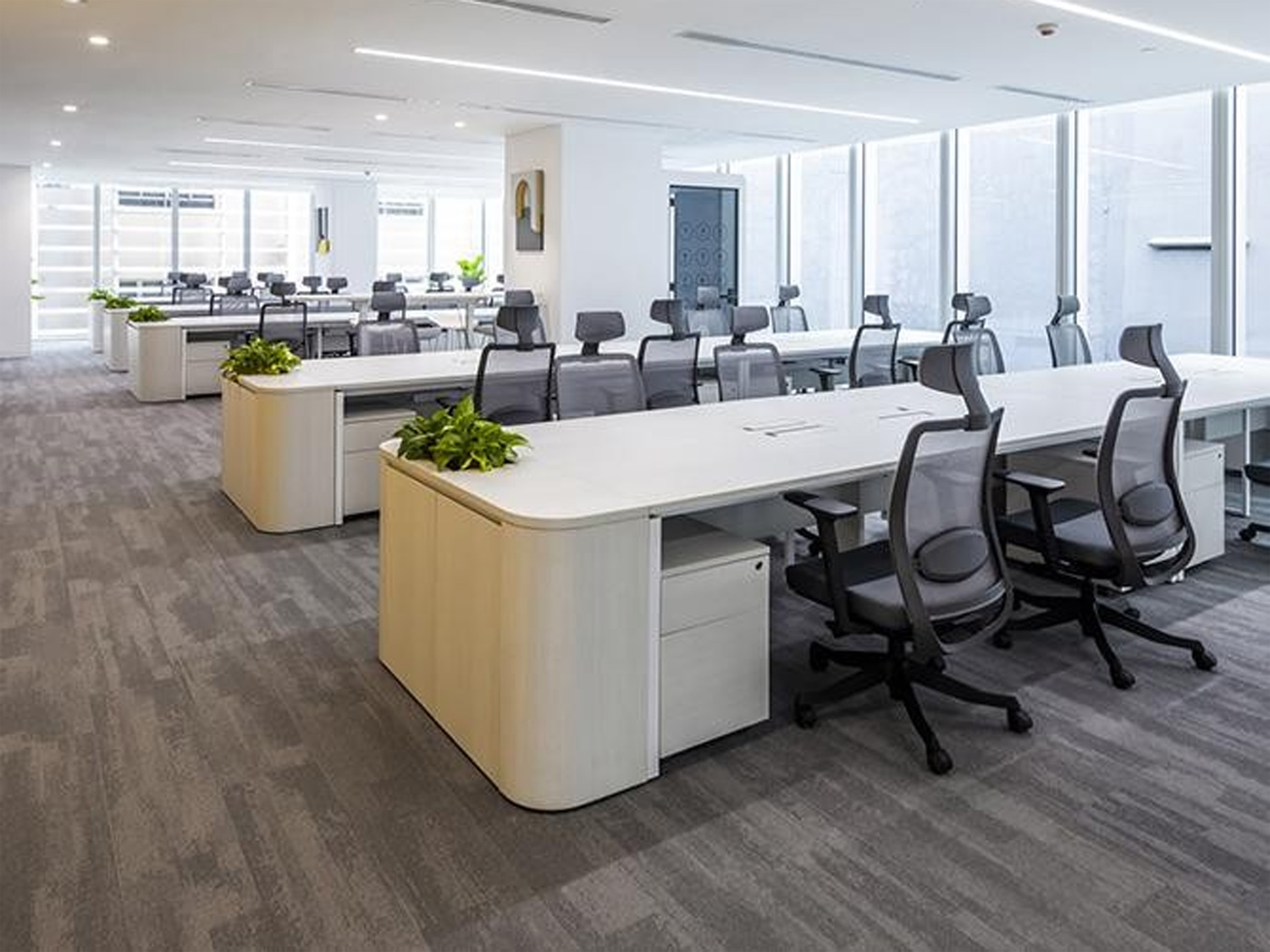 滁州1200平方简约风办公室装修设计案例(图1)