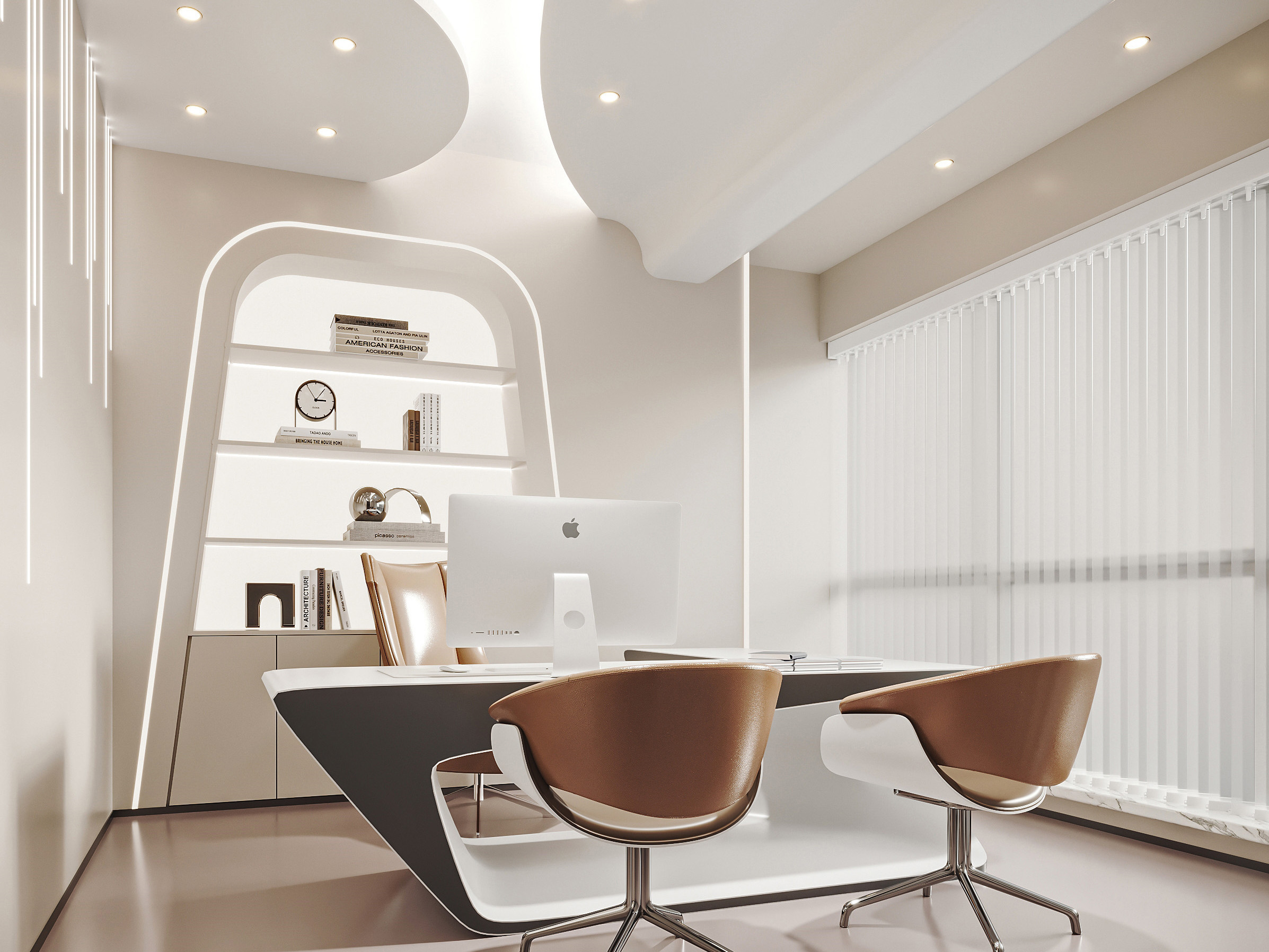 现代轻奢500㎡办公室装修设计项目(图3) 现代轻奢500㎡办公室装修设计案例(图3)