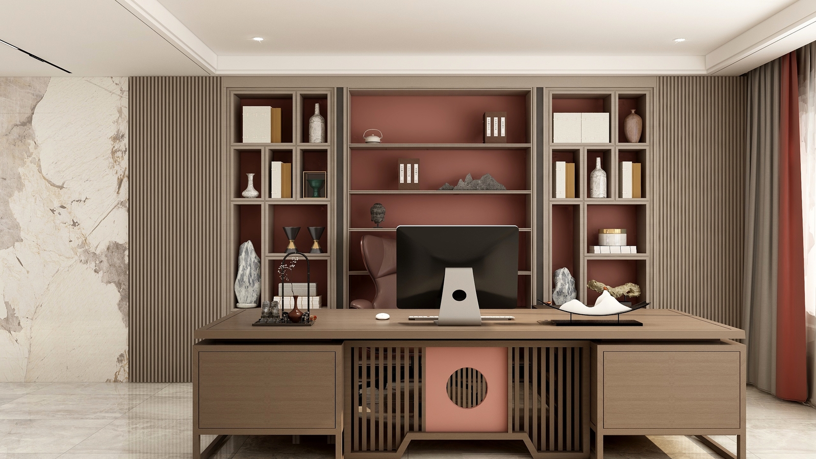 合肥600平方新中式工作室装修设计项目(图3)