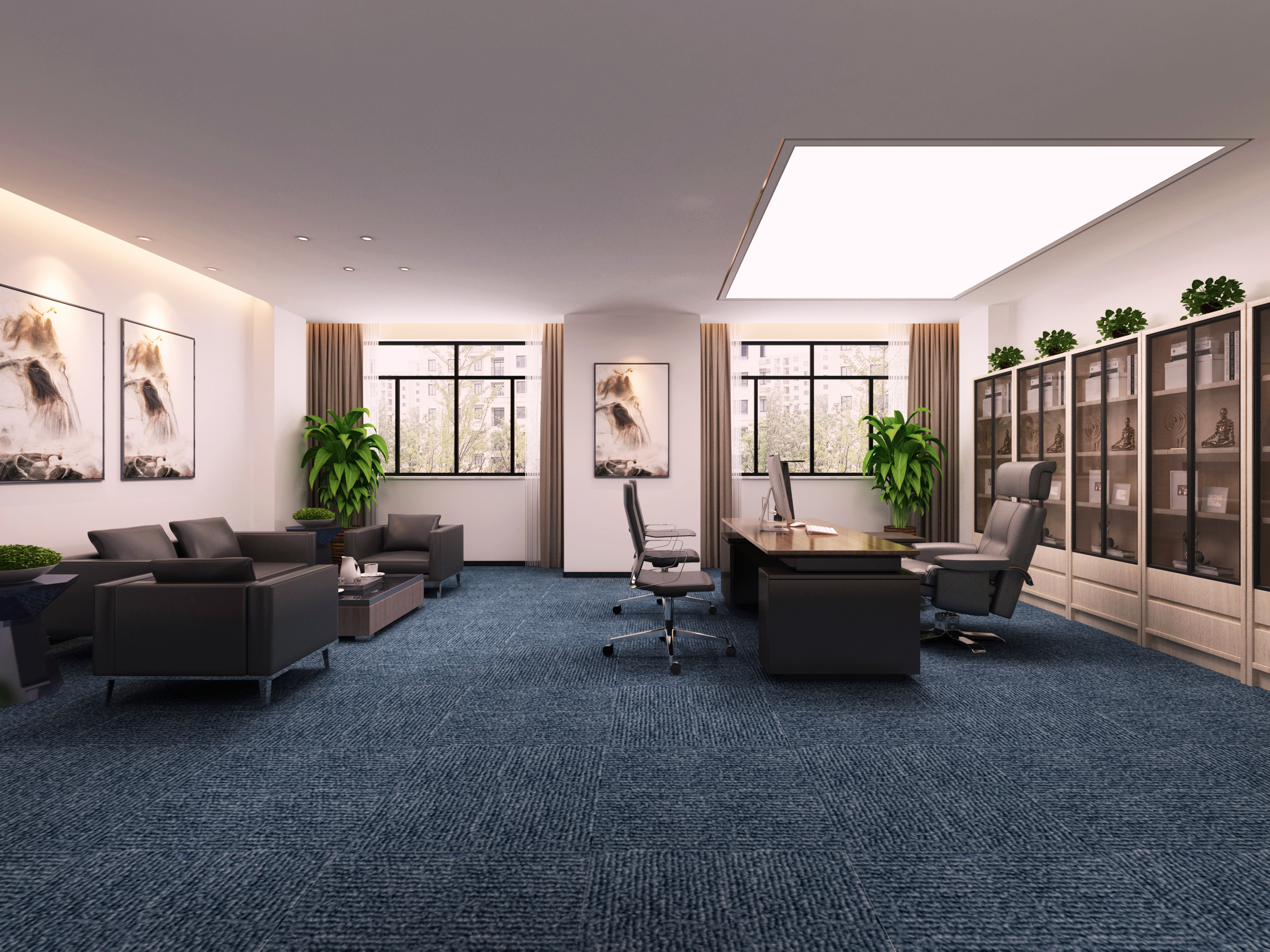 合肥5000平方华新智能停车设备办公楼装修设计项目(图4)