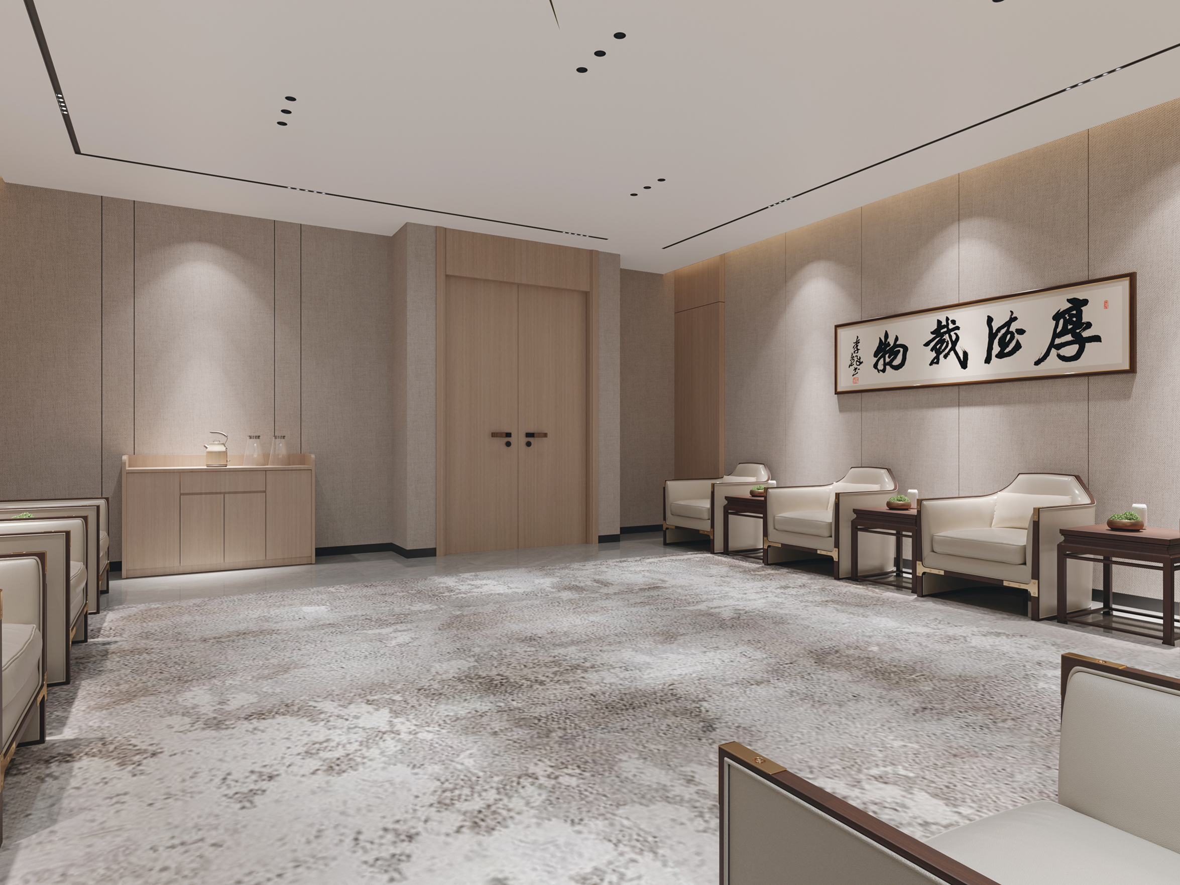 合肥包河区徽商总部广场1500㎡设计施工一体办公室装修项目(图5)