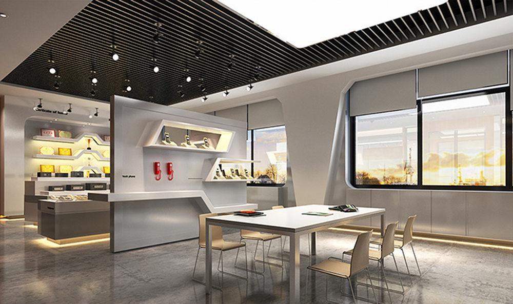 吴山健浩电器-3000平方现代简约风产品展厅装修设计项目(图2)