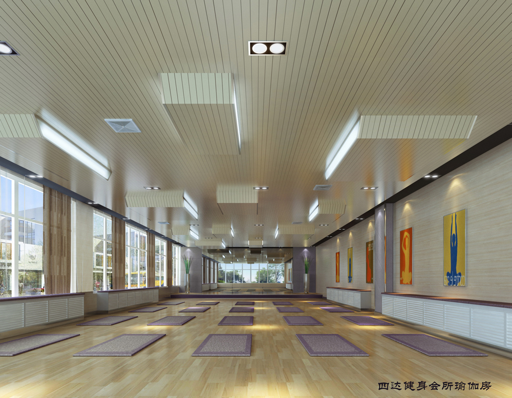 合肥市4000平方四达健身会所-健身房装修(图3)