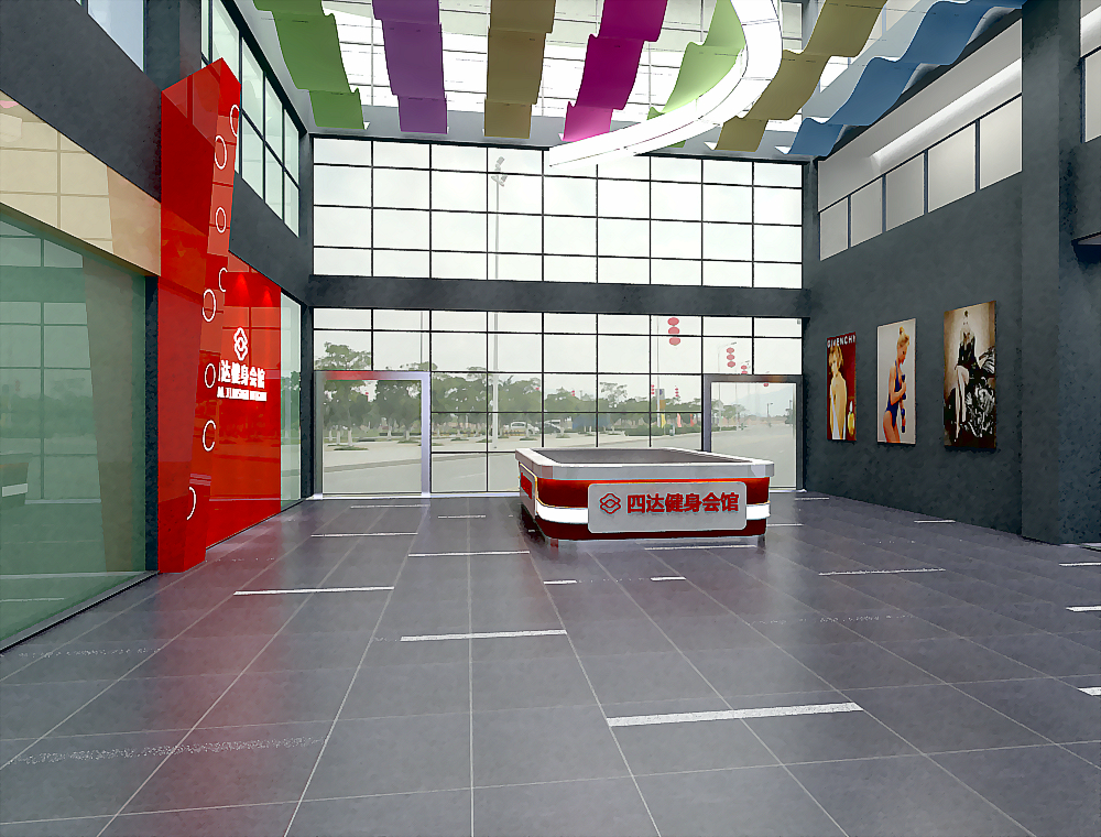 合肥市4000平方四达健身会所-健身房装修(图10)